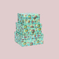 3 stk eksklusive Italienske æsker, print med luftballoner: 18x14x12cm + 21x17x13cm + 24x20x14cm