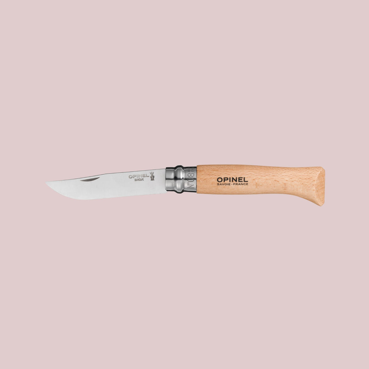 Opinel N°08 foldekniv i bøgetræ med etui