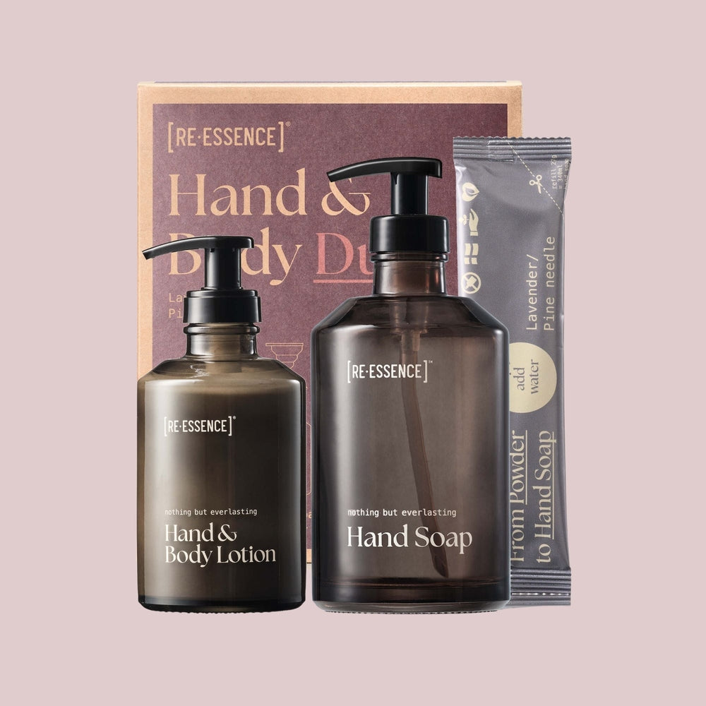 Re-Essence Håndsæbe + Hånd og Body Lotion | Lavendel & fyrrenål