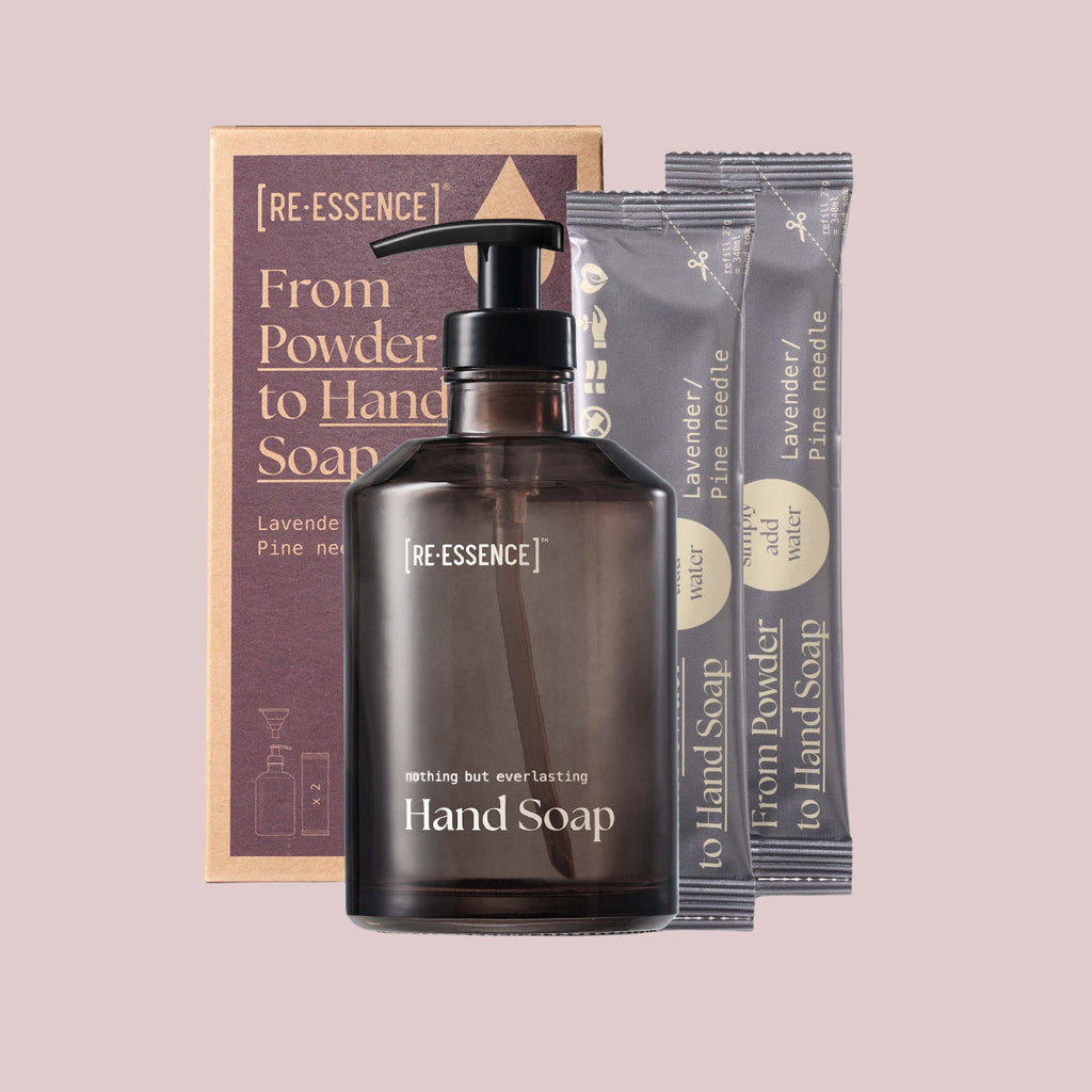 Re-Essence sæbedispenser + 2 refills | Lavendel & fyrrenål
