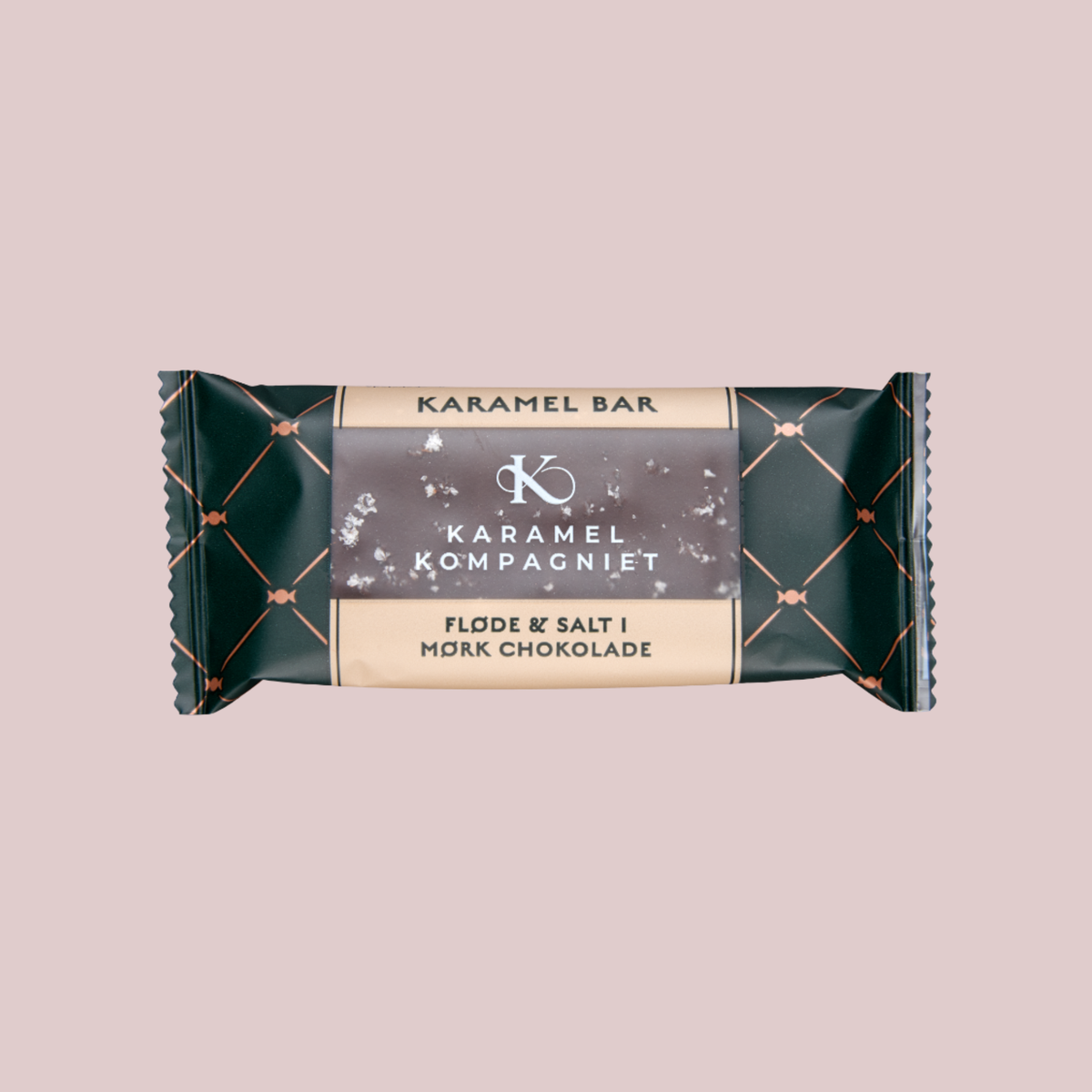 Karamel Kompagniet saltkaramelbar 50 g – håndlavet karamel med mørk chokolade og Læsø sydesalt fra Bornholm