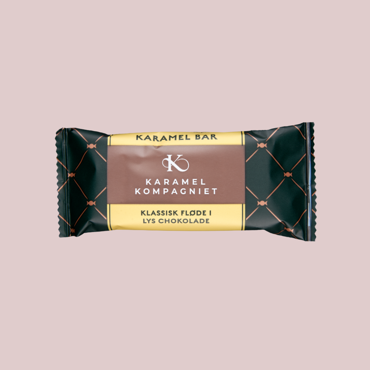 Karamel Kompagniet flødekaramelbar 50 g – håndlavet karamel overtrukket med lys chokolade fra Bornholm