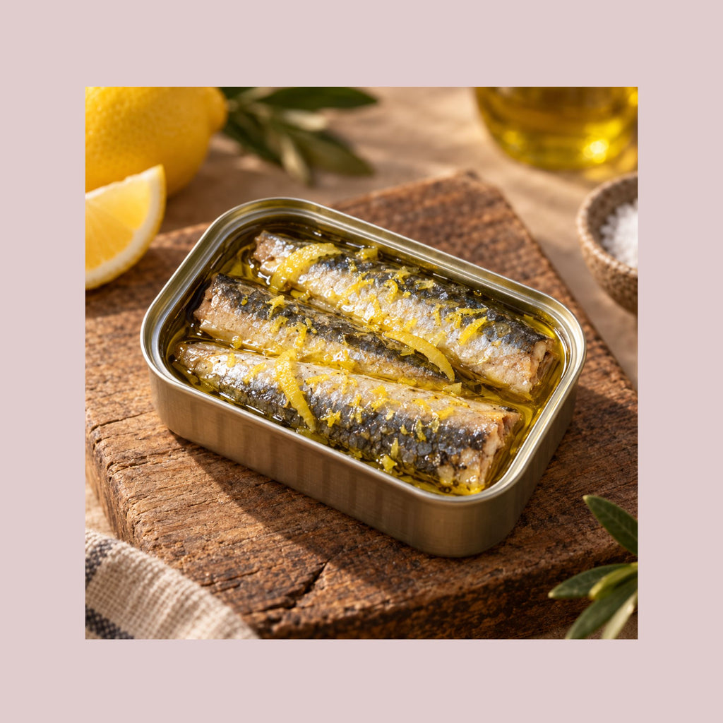 Cântara sardiner i olivenolie med citron, 120 g 