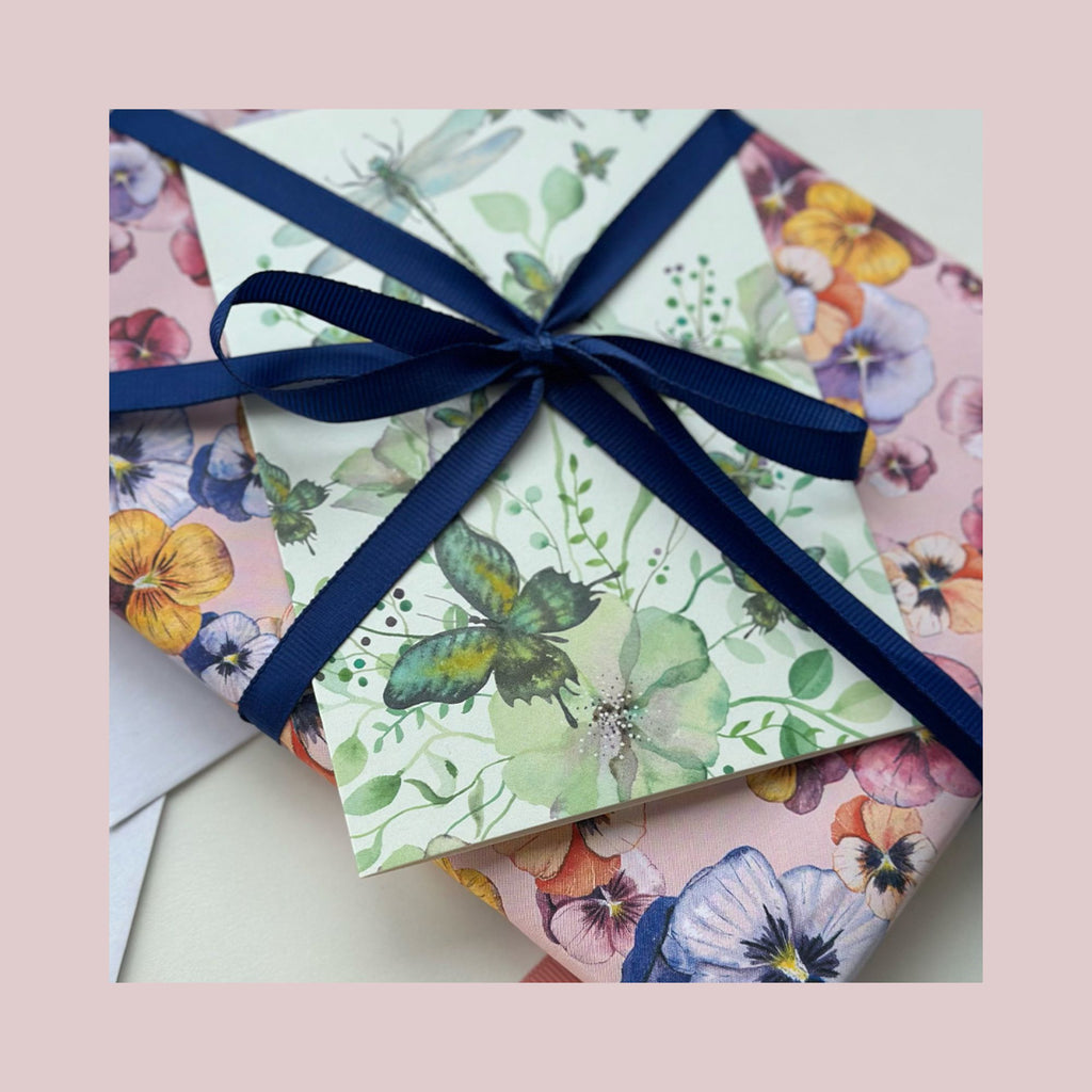 Foldet kort – Papillon Green Butterflies