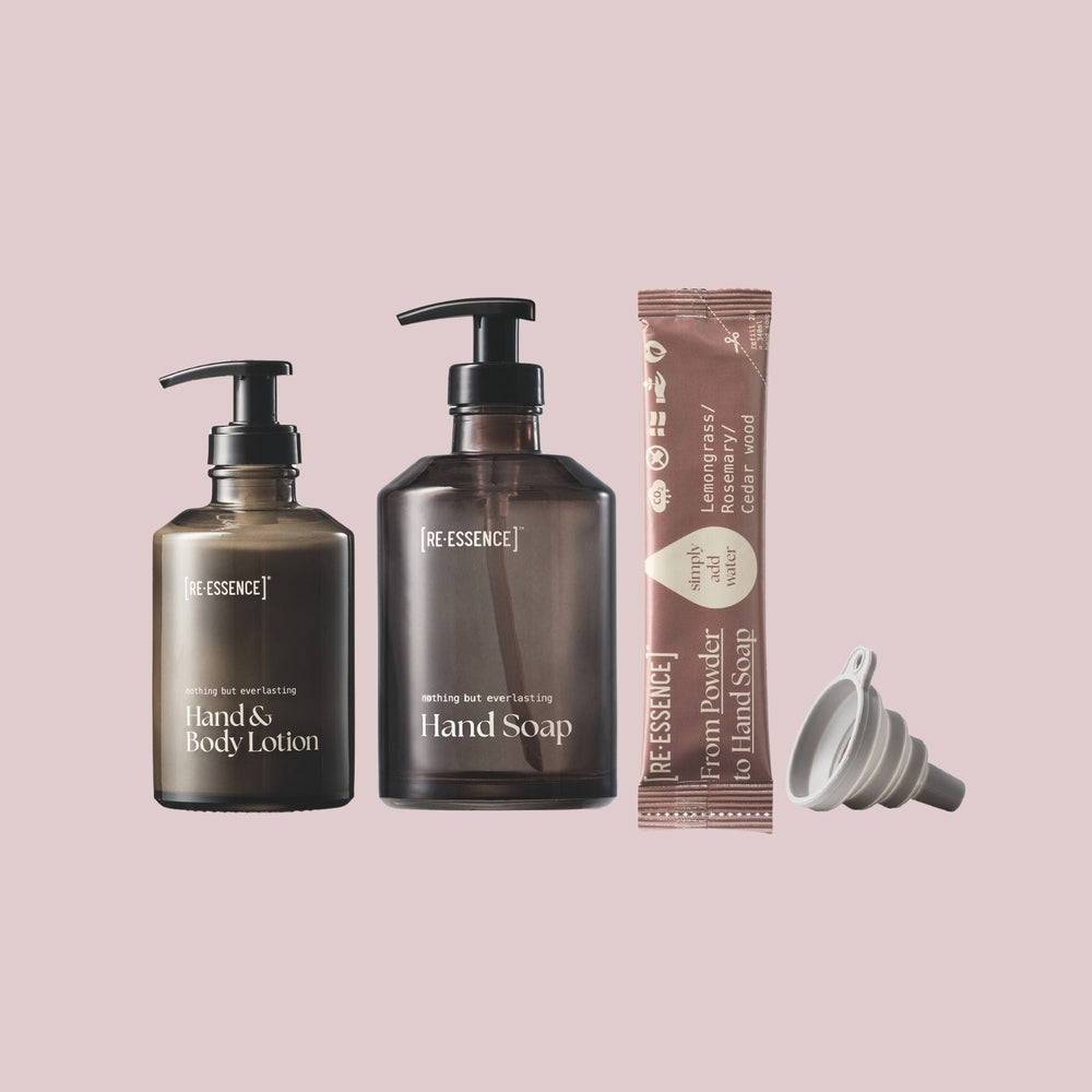 Re-Essence håndsæbe & bodylotion | Citrongræs & rosmarin