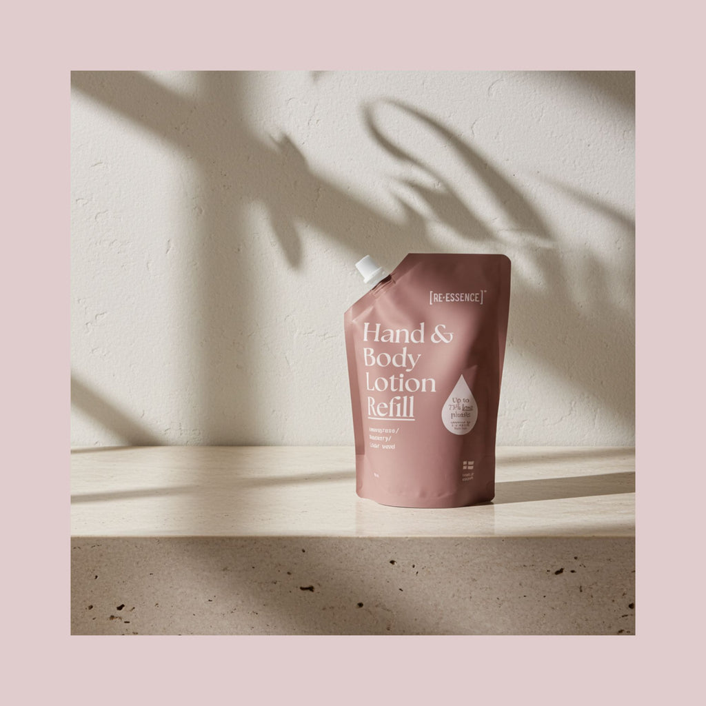 Re-Essence bodylotion refill 500 ml | Citrongræs & rosmarin