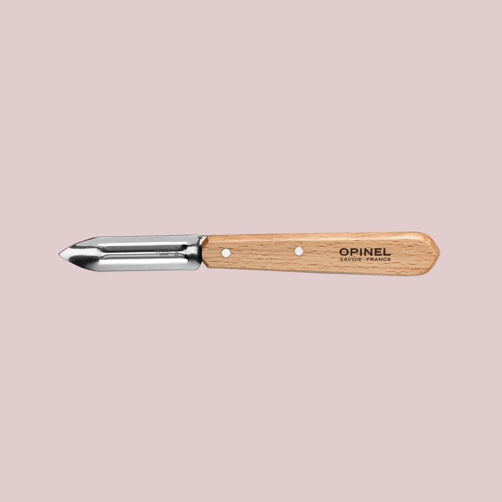 Opinel Les Essentiels sæt med 4 køkkenknive i bøgetræ og rustfri stålklinger