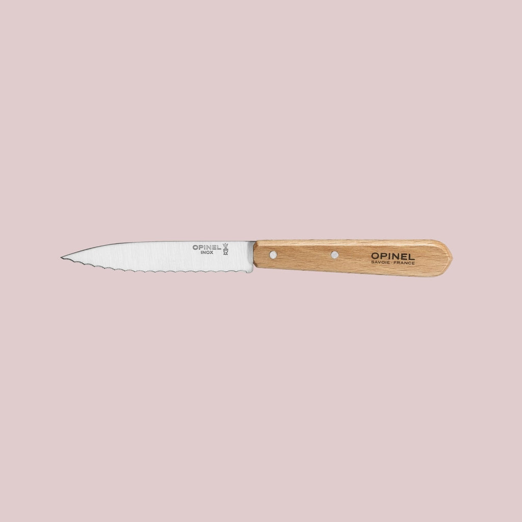 Opinel Les Essentiels sæt med 4 køkkenknive i bøgetræ og rustfri stålklinger