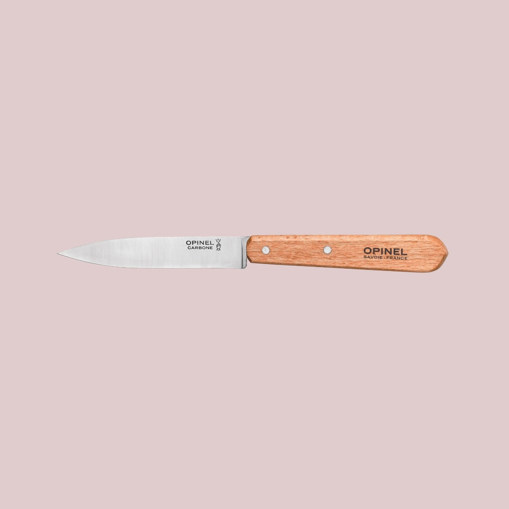 Opinel Les Essentiels sæt med 4 køkkenknive i bøgetræ og rustfri stålklinger