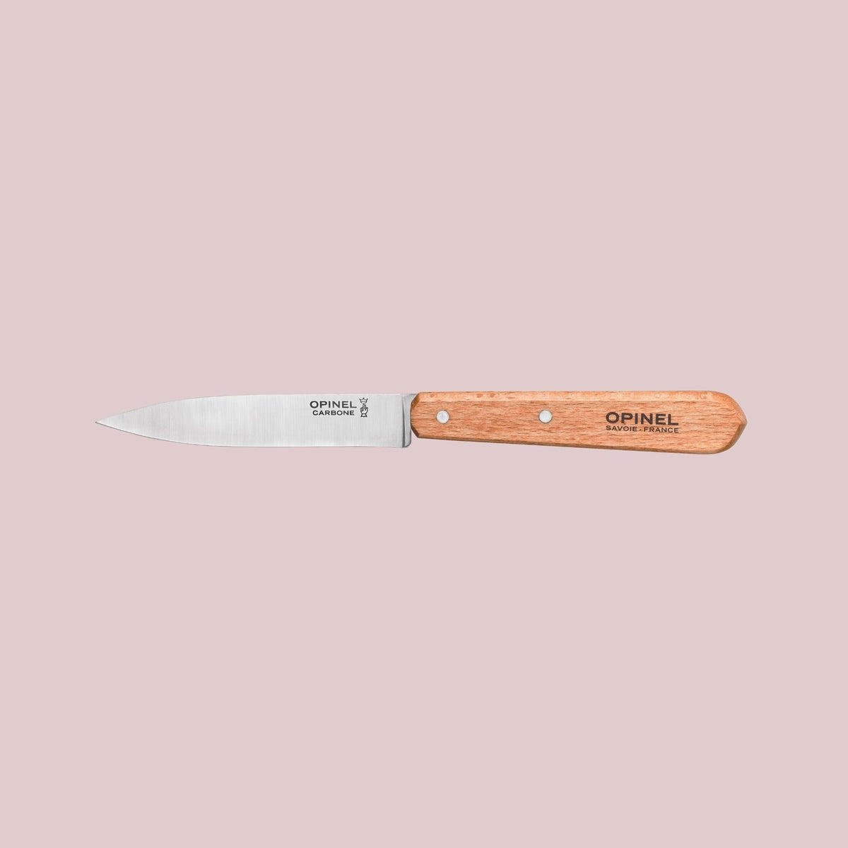 Opinel Les Essentiels sæt med 4 køkkenknive i bøgetræ og rustfri stålklinger