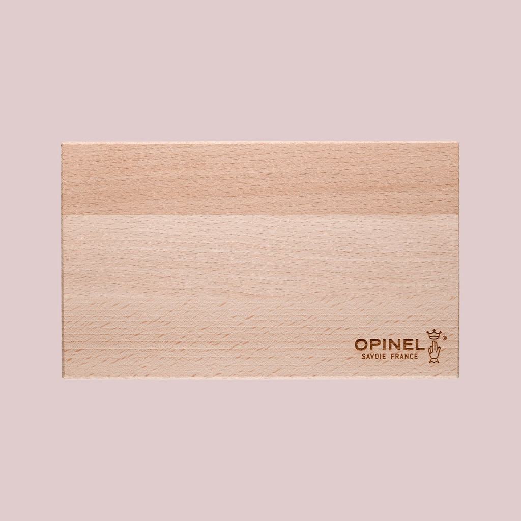 Opinel Nomad Cooking Kit med tre foldeknive, skærebræt og mikrofiberklud