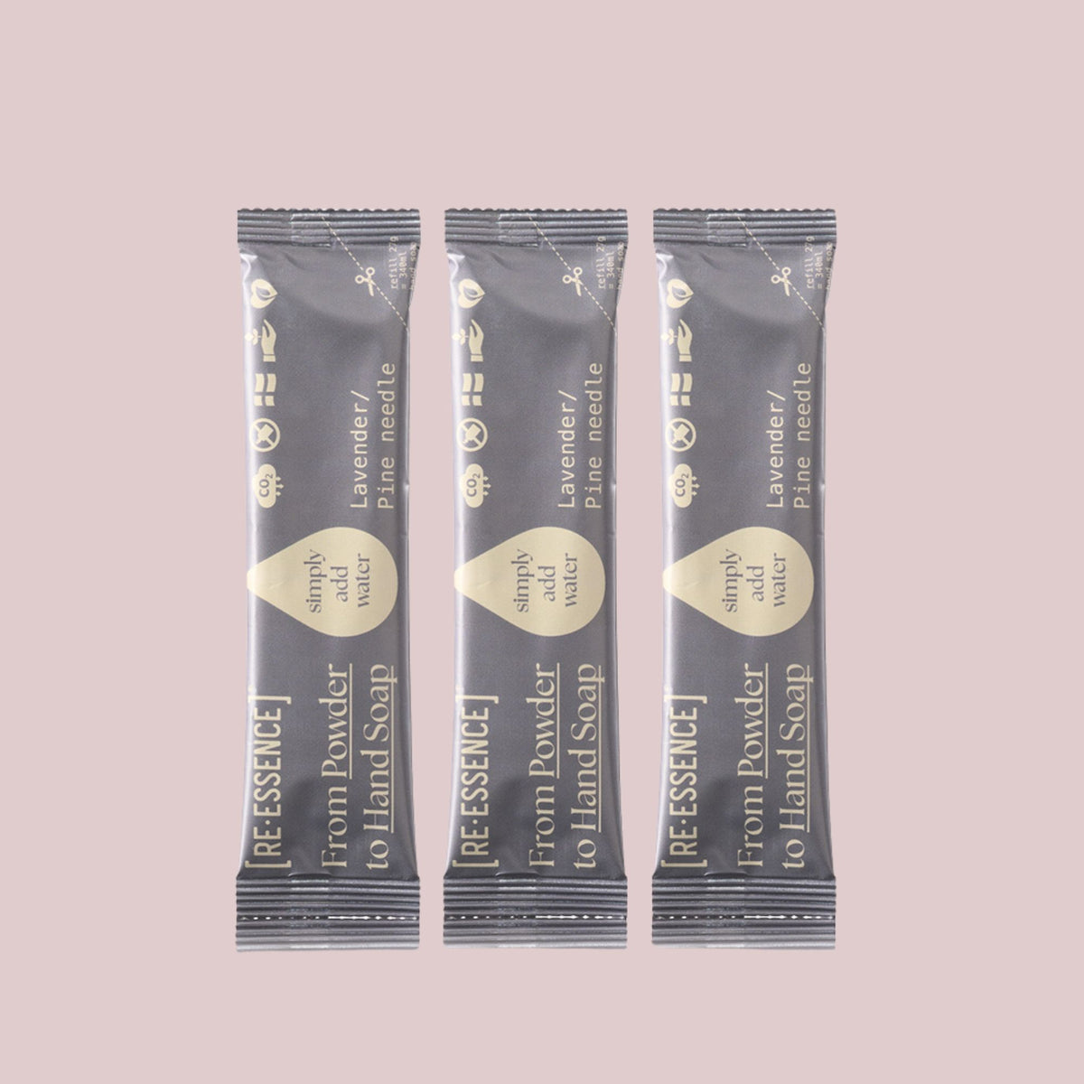 Re-Essence håndsæbe refill 3 stk. | Lavendel & fyrrenål