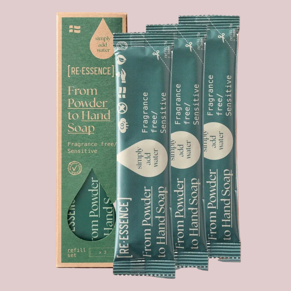 Re-Essence: Håndsæbe refillsæt Parfumefri/Sensetiv 3 stk.