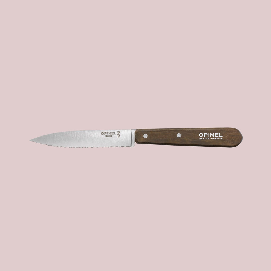 Opinel Les Essentiels Fifties sæt med 4 farverige køkkenknive i avnbøg