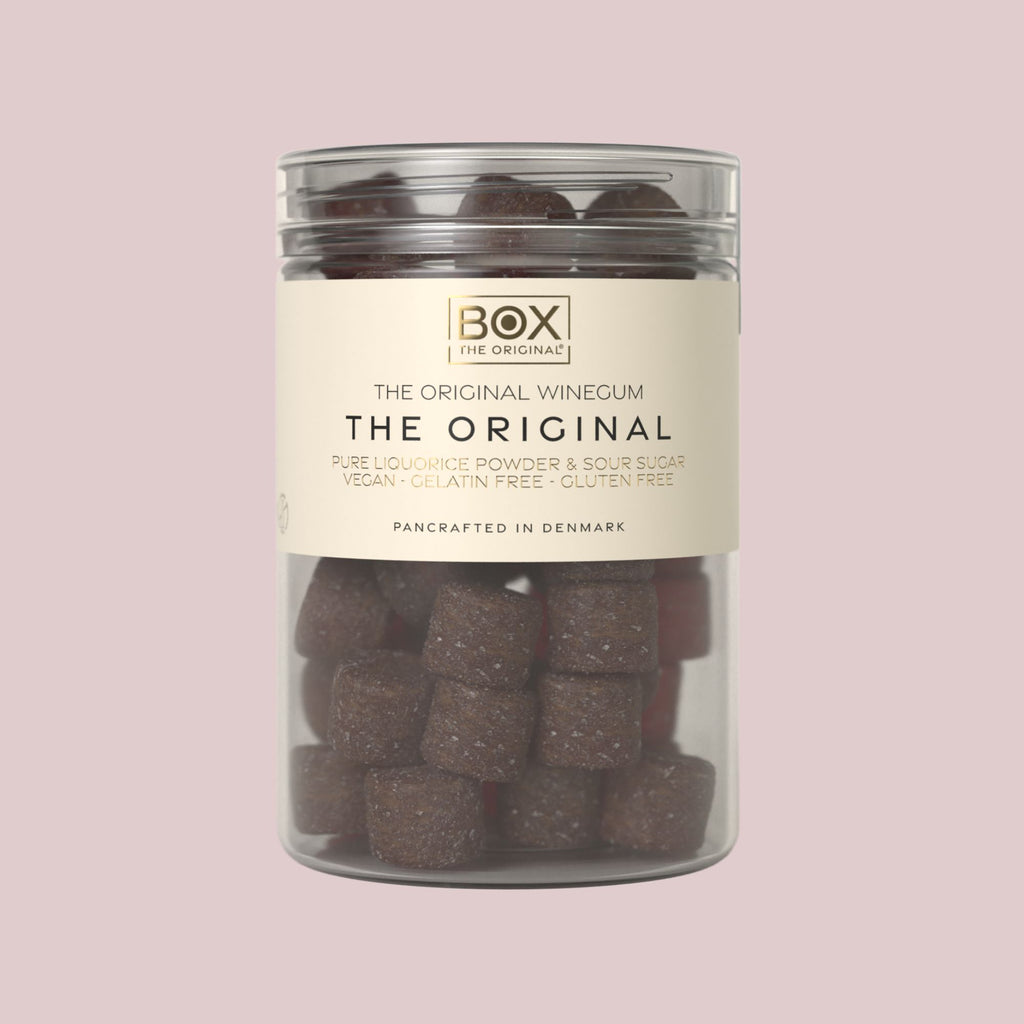 Box the Original vingummi med sur sukkermiks og lakridspulver 170 g