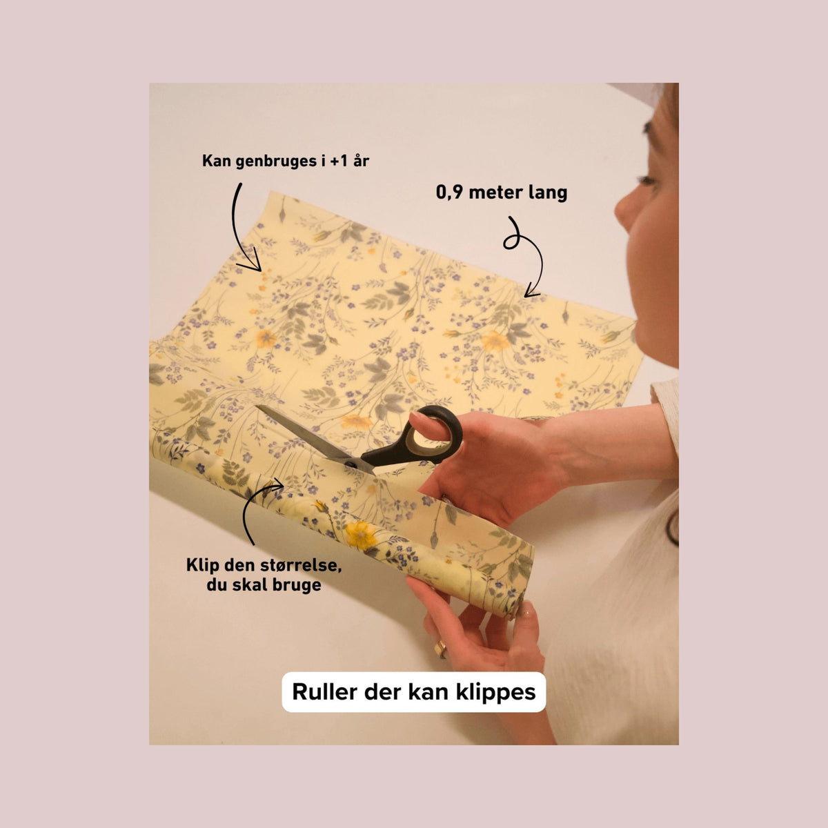 Danske Bivoksklude design Kongens Have (Rulle) 39x90 cm