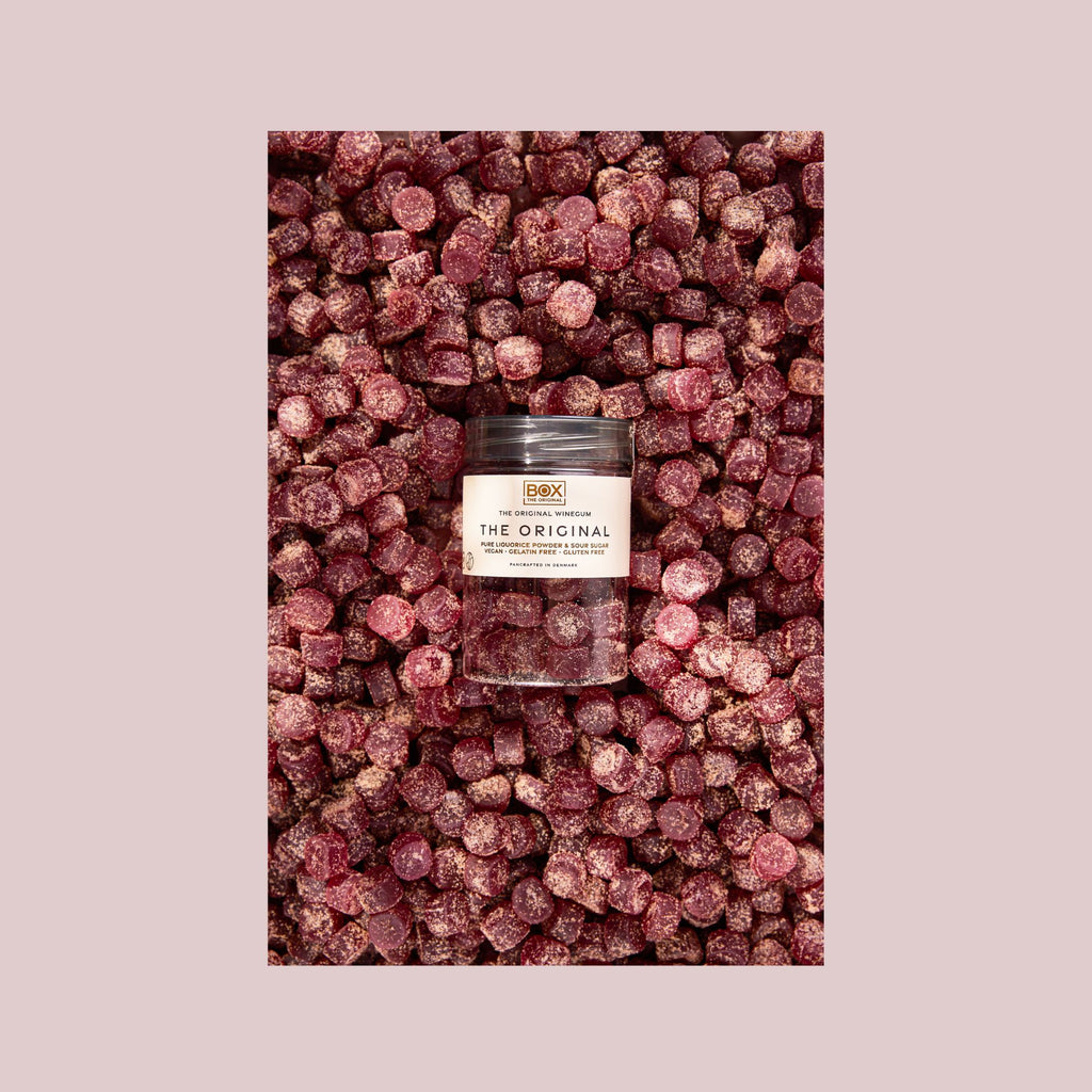 Box the Original vingummi med sur sukkermiks og lakridspulver 170 g