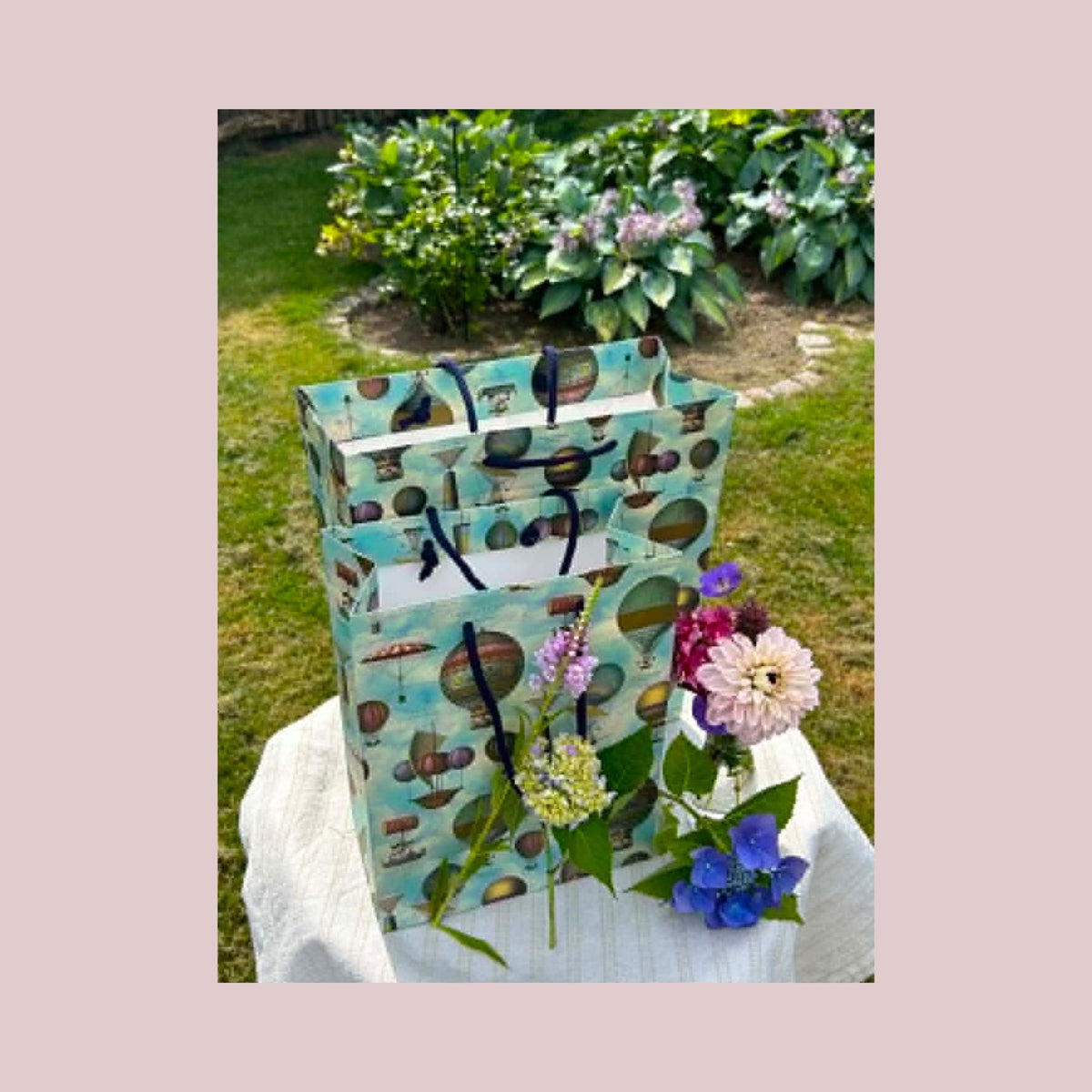 Italiensk luksusgavepose – luftballoner 30×36×12 cm | Kartos