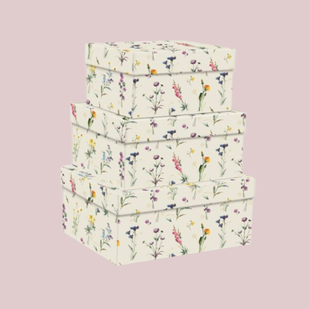 3 italienske gaveæsker – vilde blomster | Kartos