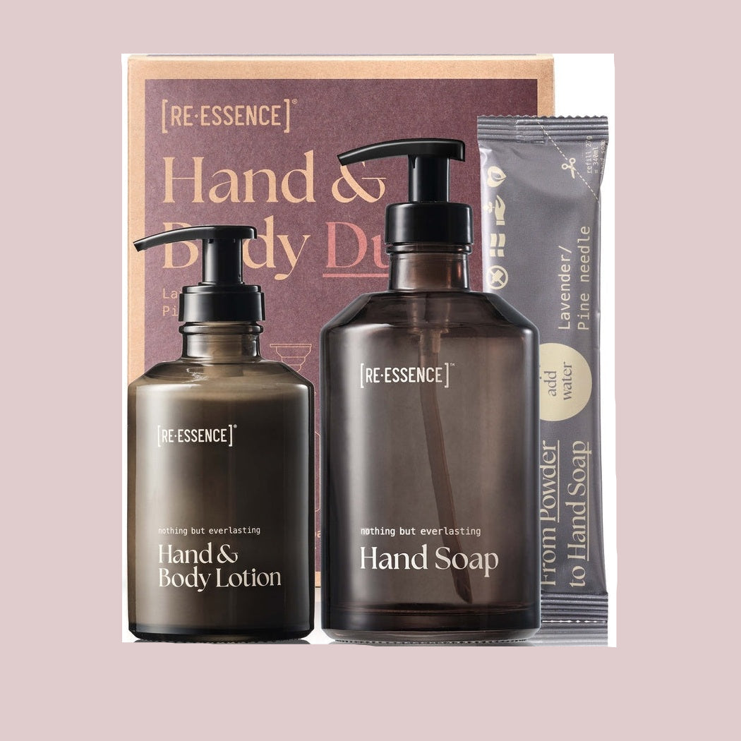 Re-Essence Håndsæbe + Hånd og Body Lotion: Lavendel/Fyrenåle